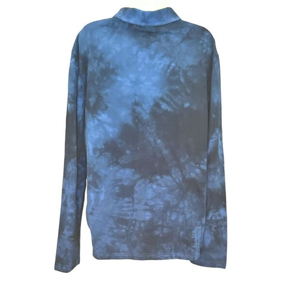 Ted Baker Crown Tie Dye Long Sleeve Polo Blue Long Sleeve T NWT Size 5 (US XL) - Picture 4 of 7